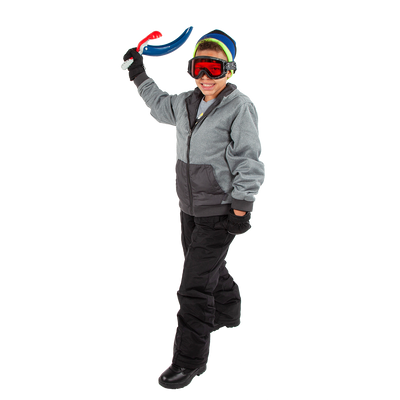 A boy is holding Wham-O Arctic Force Snow Trac Ball front shoot